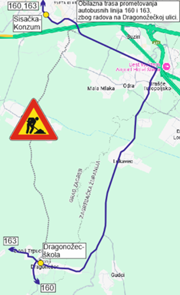 Linije 160 i 163 u četvrtak mijenjaju trase