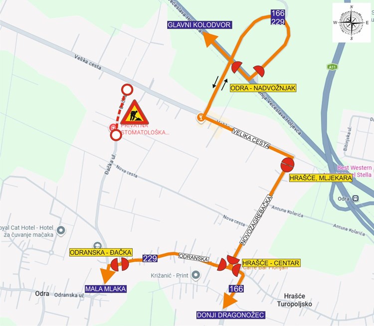 Linije 166 i 229 mijenjaju trase zbog radova