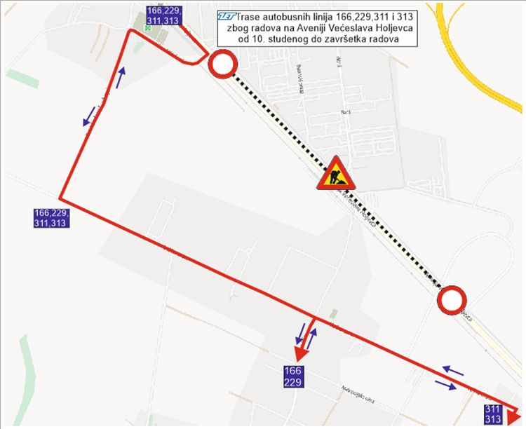 Linije 166, 229, 311 i 313 mijenjaju trase