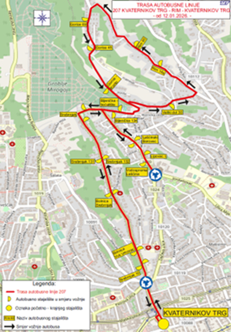 Produljena trasa i novi vozni red linije 207