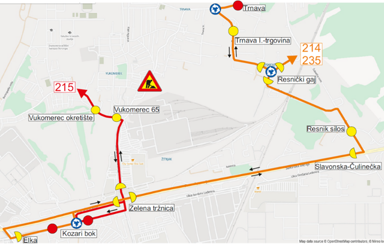 Linije 214, 215 i 235 u subotu mijenjaju trase
