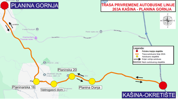 Linija 263 do Kašine, uvodi se linija 263A