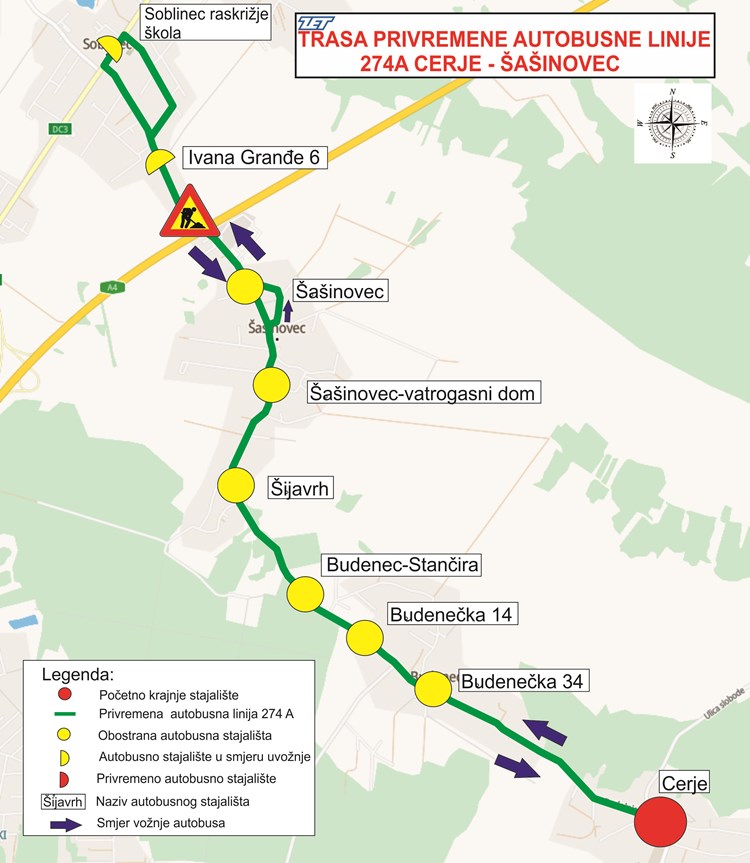Linija 274 mijenja trasu, uvodi se linija 274A