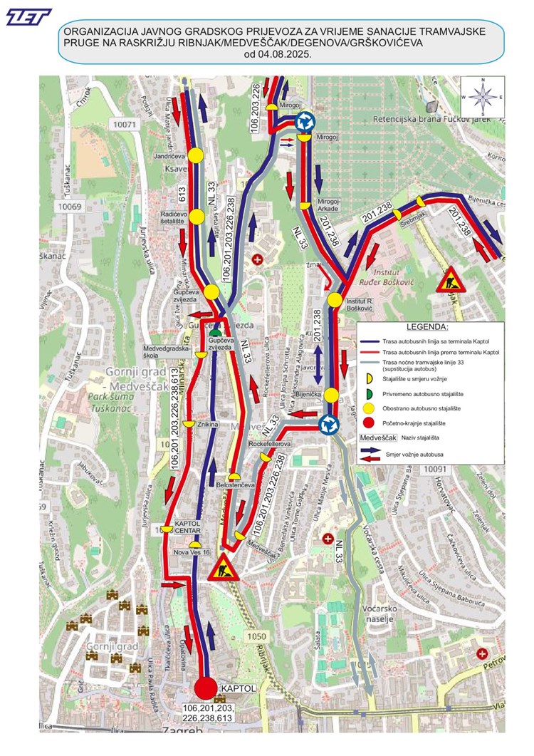 Autobusne linije terminala Kaptol mijenjaju trase